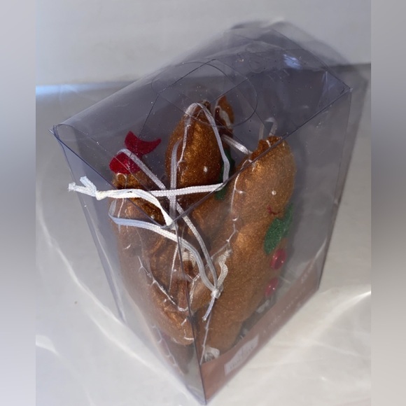 NEW - ‘Holiday Time’ 3pc Gingerbread Man Fabric Ornaments - Picture 3 of 8